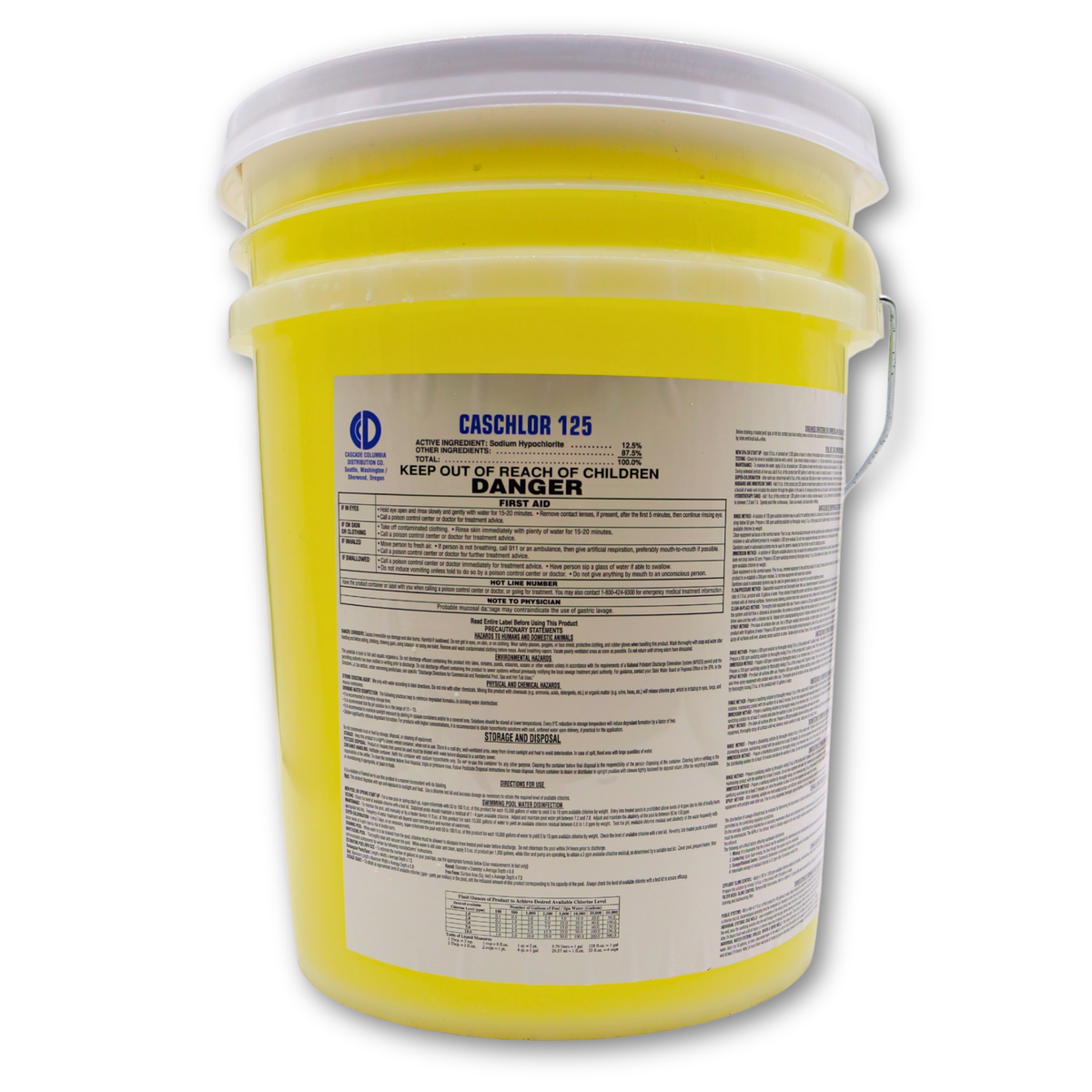 CASCCHLOR 125 Sodium Hypochlorite (Bleach 12.5%)