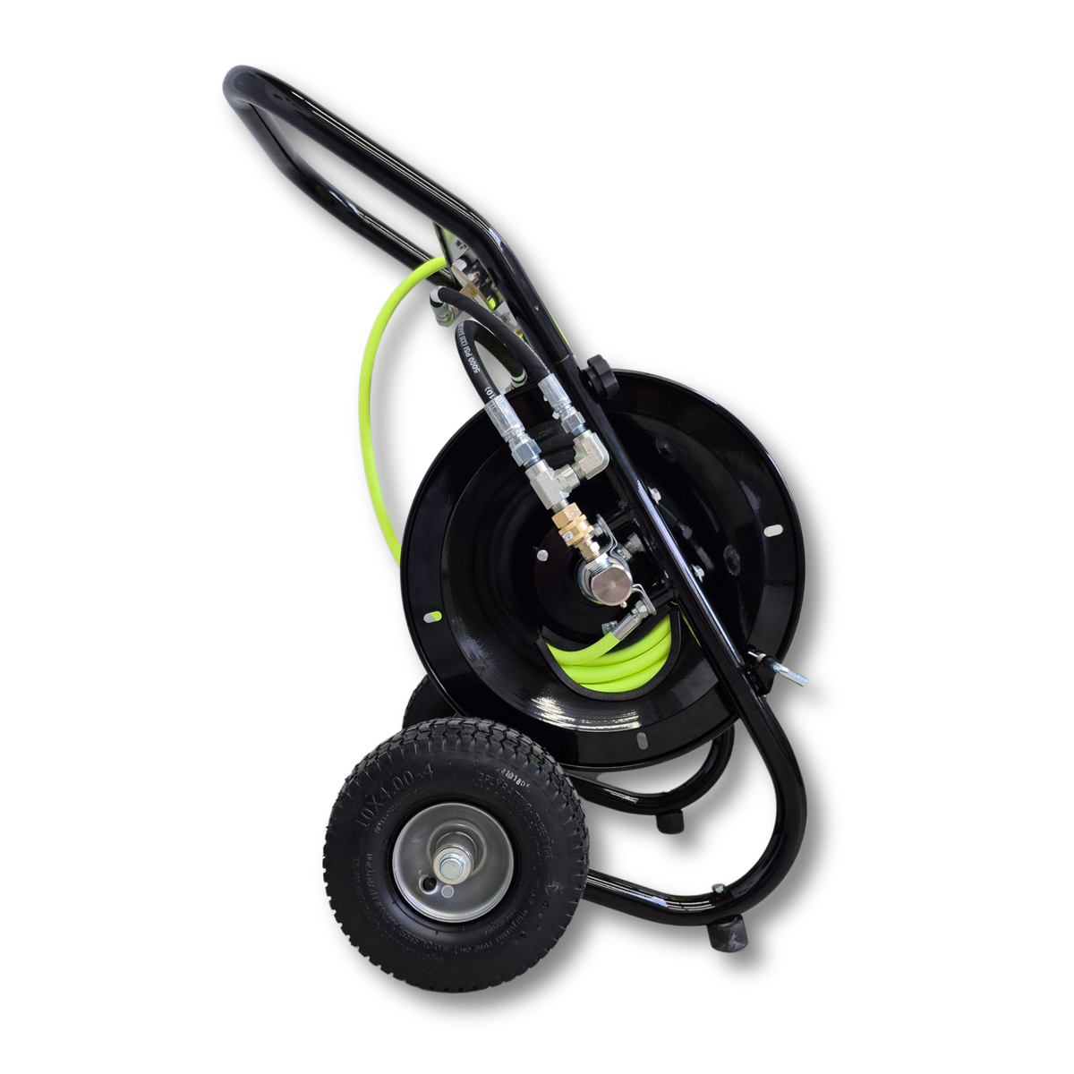 Drain Invader Heavy-Duty Deluxe Dolly-Mounted Jetter Hose Reel with Hose