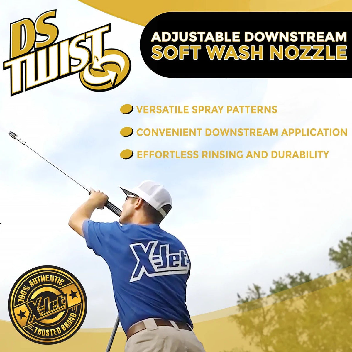 X-Jet DS Twist Adjustable Downstream Soft Wash Nozzle - Seattle Pump