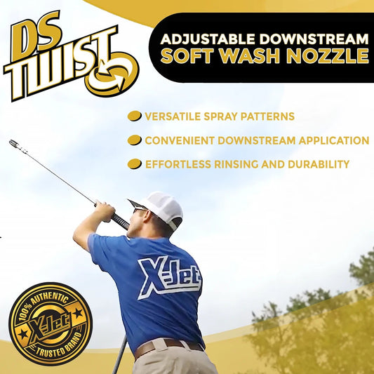 X-Jet DS Twist Adjustable Downstream Soft Wash Nozzle - Seattle Pump