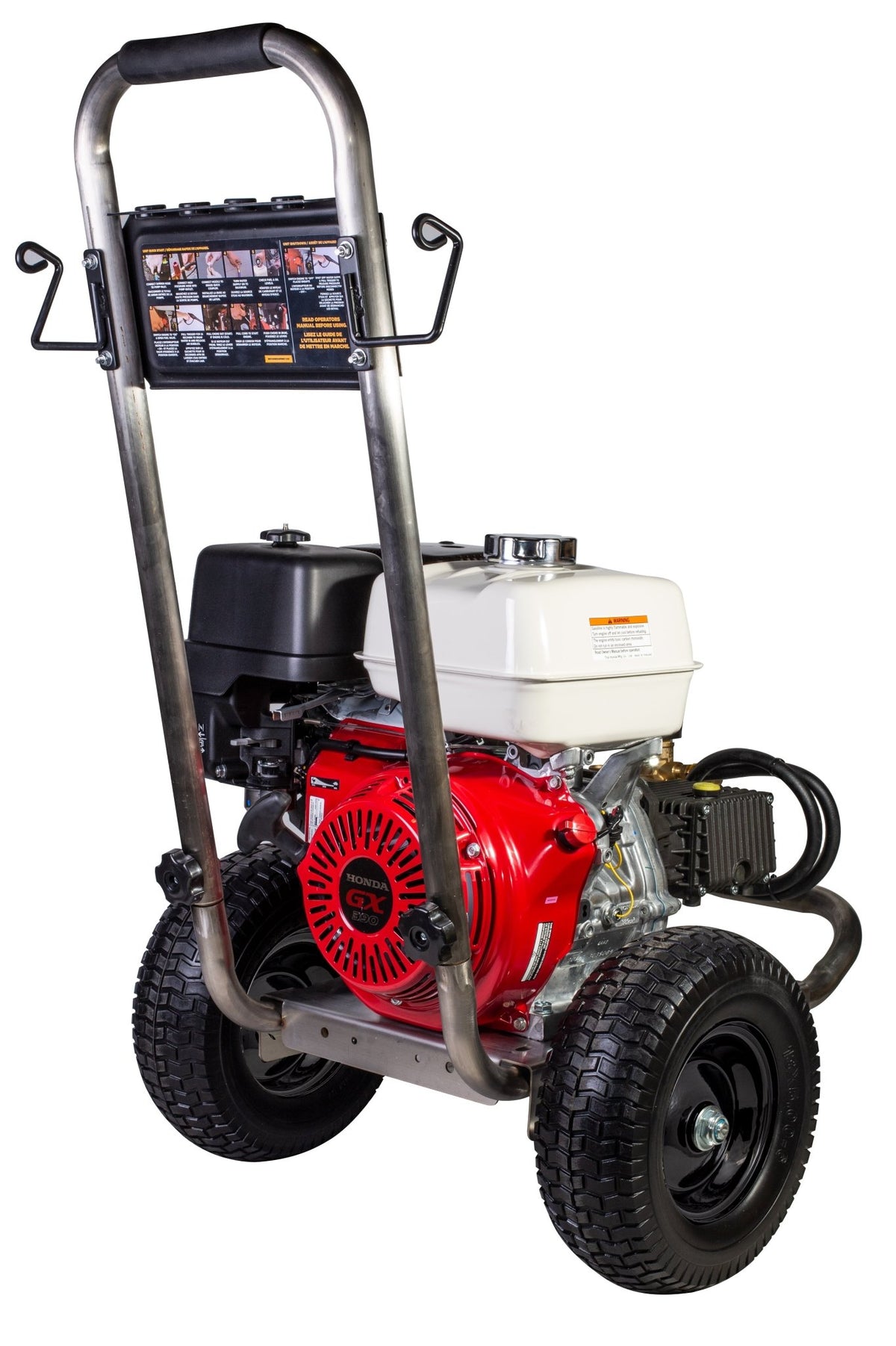 4200PSI 4.2GPM Cold Water Gas Pressure Washer Honda GX390 Engine and General Triplex Pump on Stainless Steel Frame