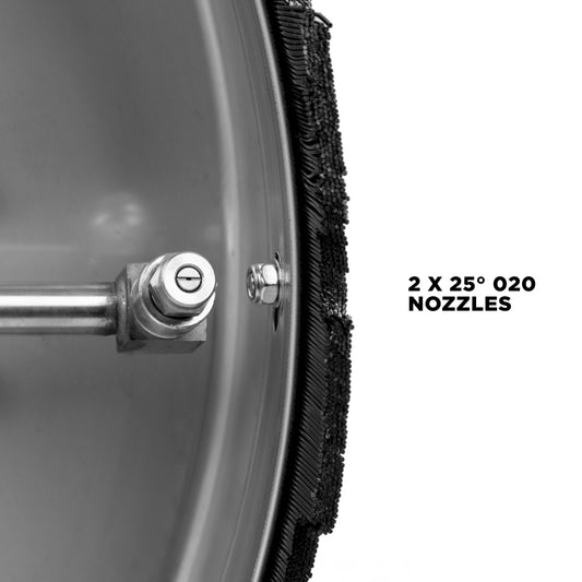 20" Whirl-A-Way Stainless Steel Commercial Pressure Washer Surface Cleaner for Hot/Cold Water