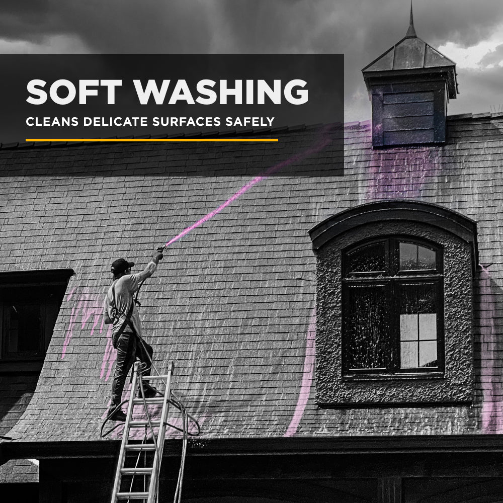 300 PSI 11 GPM Gas Direct Drive Commercial Mobile Soft Wash System with Electric Start