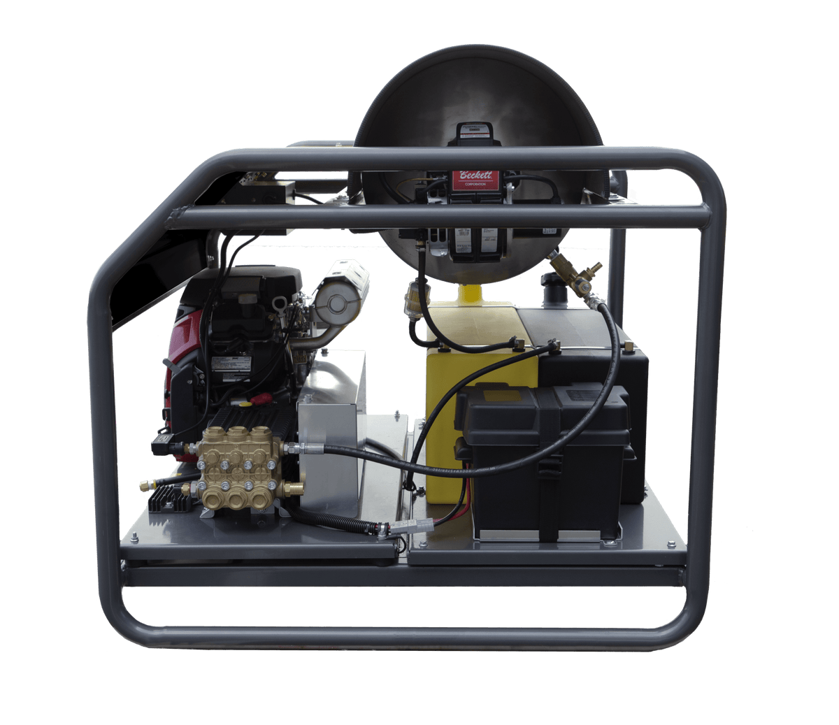 3000 PSI 8.0 GPM Gas Belt Drive Diesel Fired Truck Mount Hot Water Pressure Washer with Triplex Pump