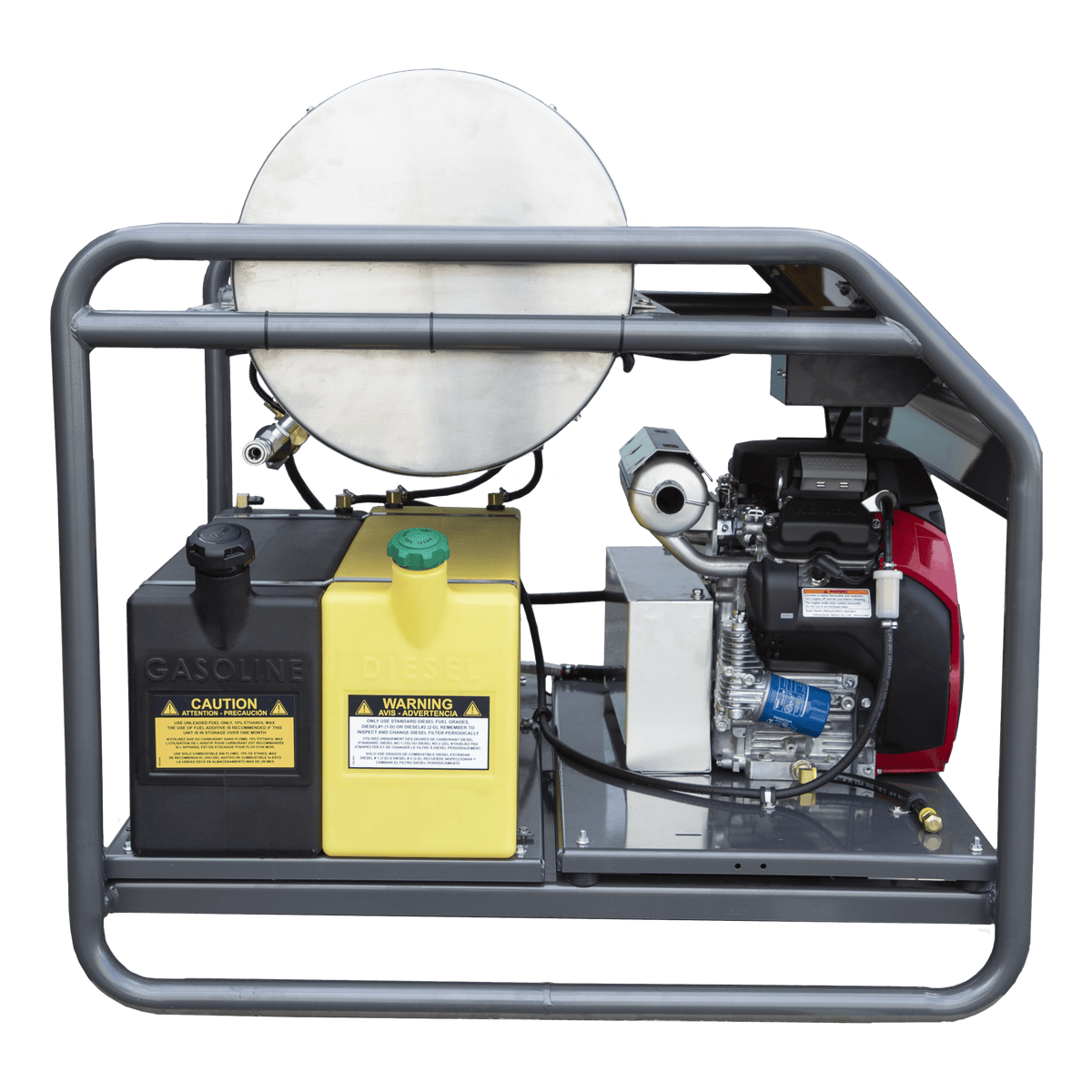 3000 PSI 8.0 GPM Gas Belt Drive Diesel Fired Truck Mount Hot Water Pressure Washer with Triplex Pump