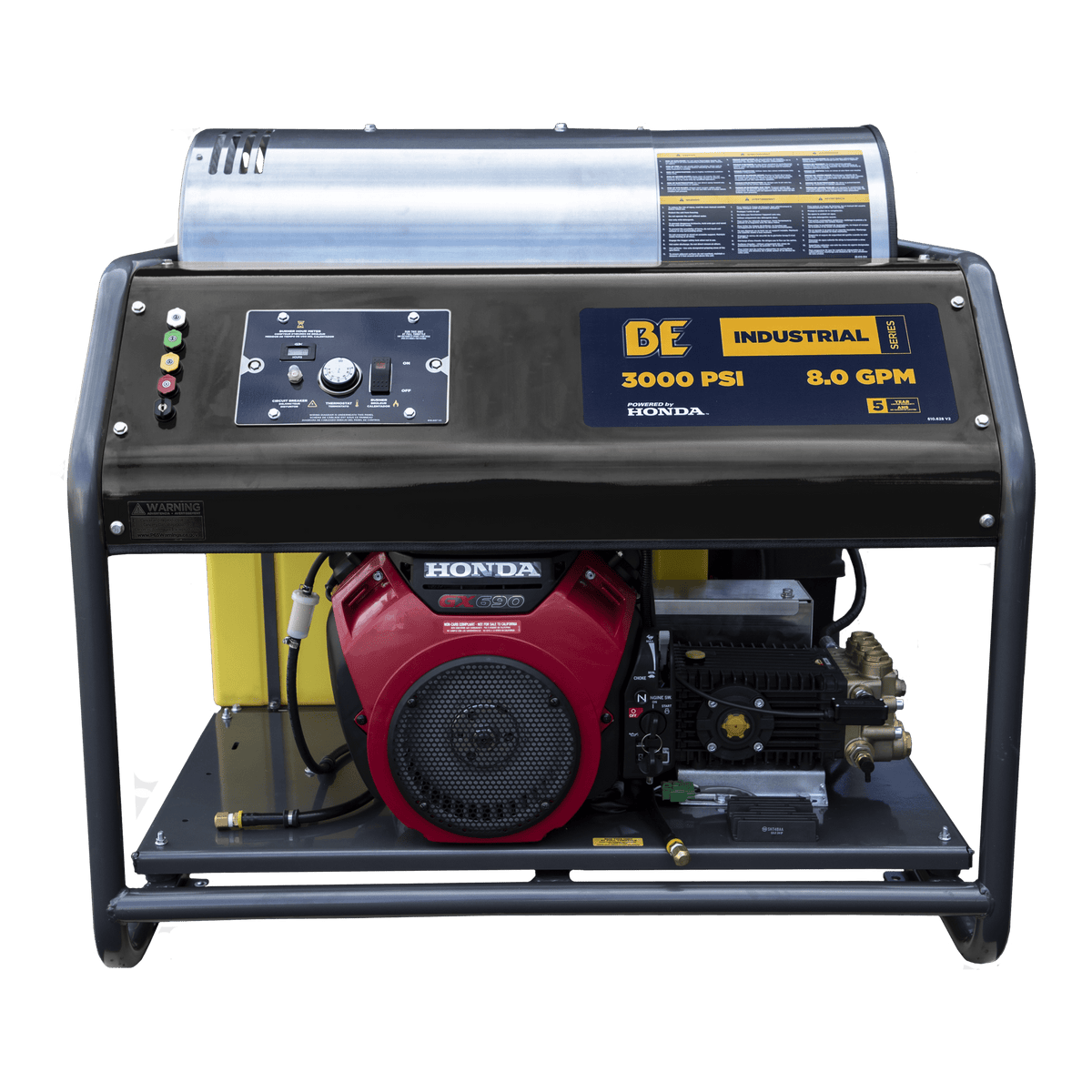 3000 PSI 8.0 GPM Gas Belt Drive Diesel Fired Truck Mount Hot Water Pressure Washer with Triplex Pump