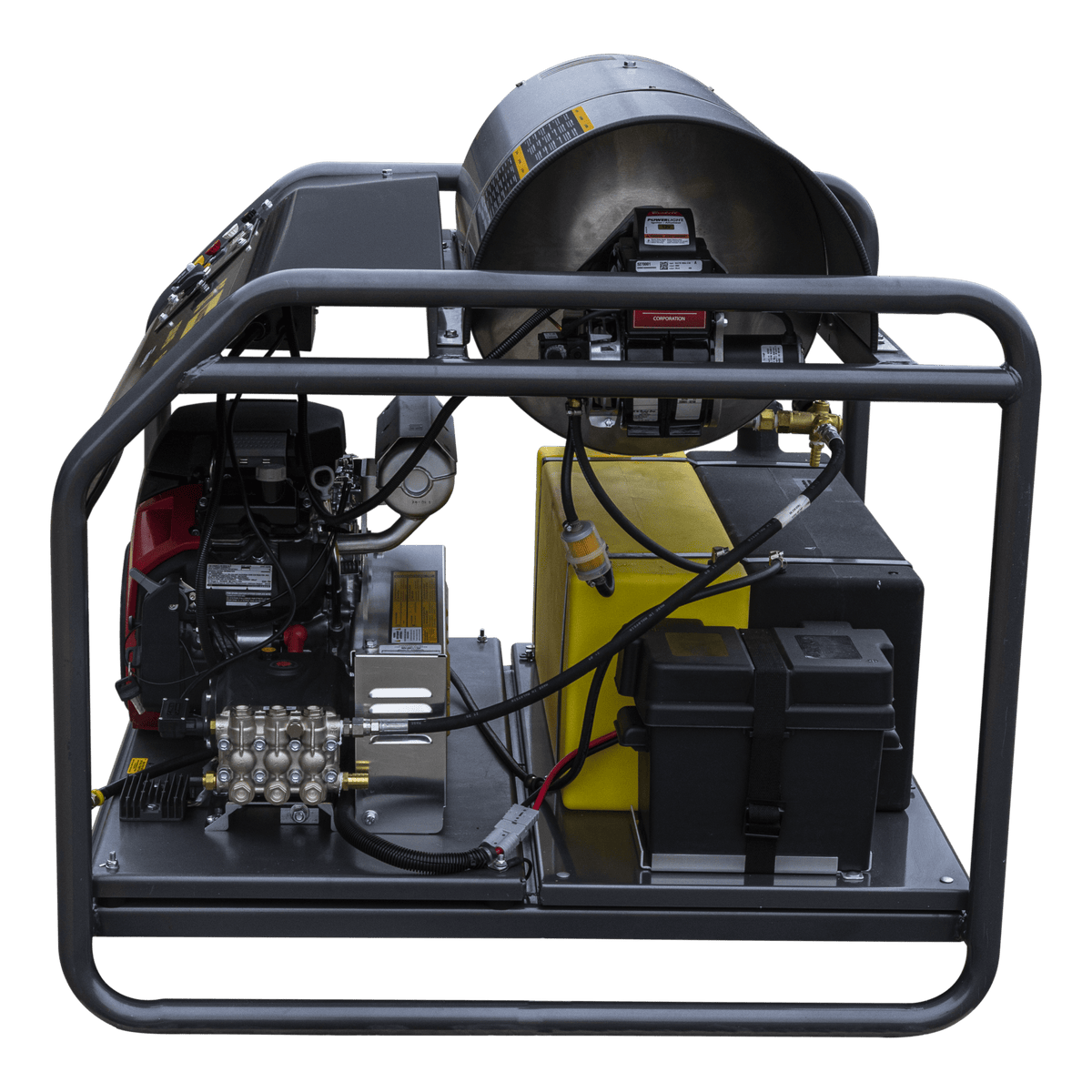 3500 PSI 8.5 GPM Gas Belt Drive Diesel Fired Truck Mount Hot Water Pressure Washer with Triplex Pump