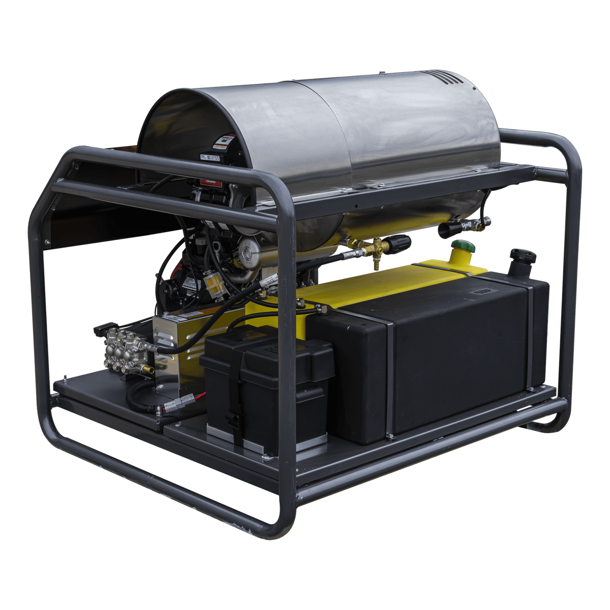 3500 PSI 8.5 GPM Gas Belt Drive Diesel Fired Truck Mount Hot Water Pressure Washer with Triplex Pump