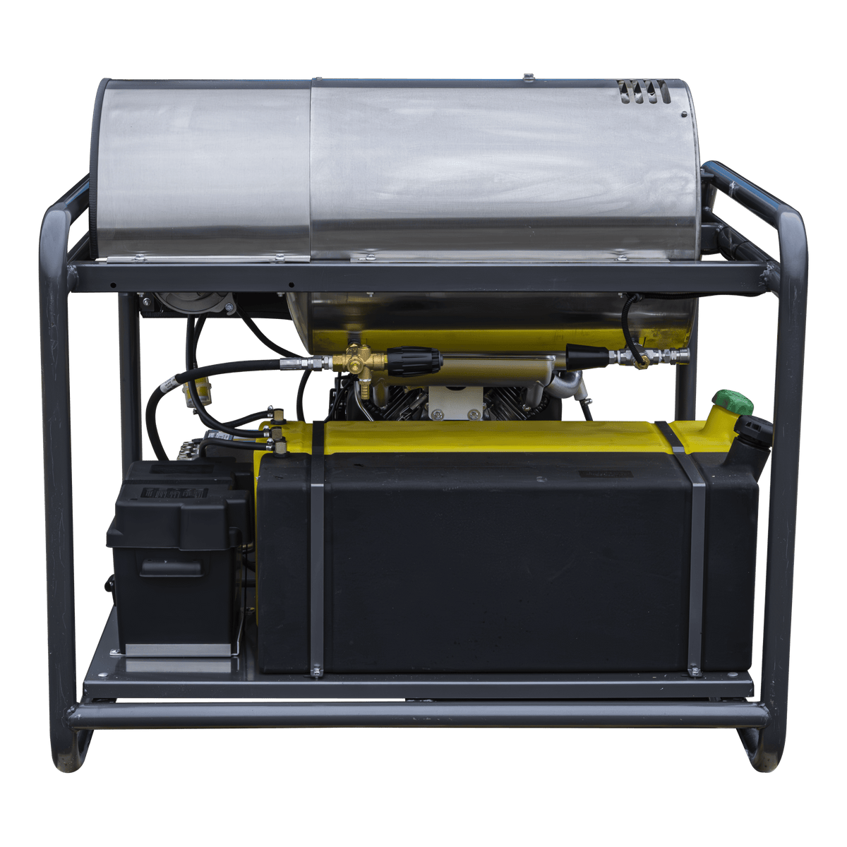 3500 PSI 8.5 GPM Gas Belt Drive Diesel Fired Truck Mount Hot Water Pressure Washer with Triplex Pump