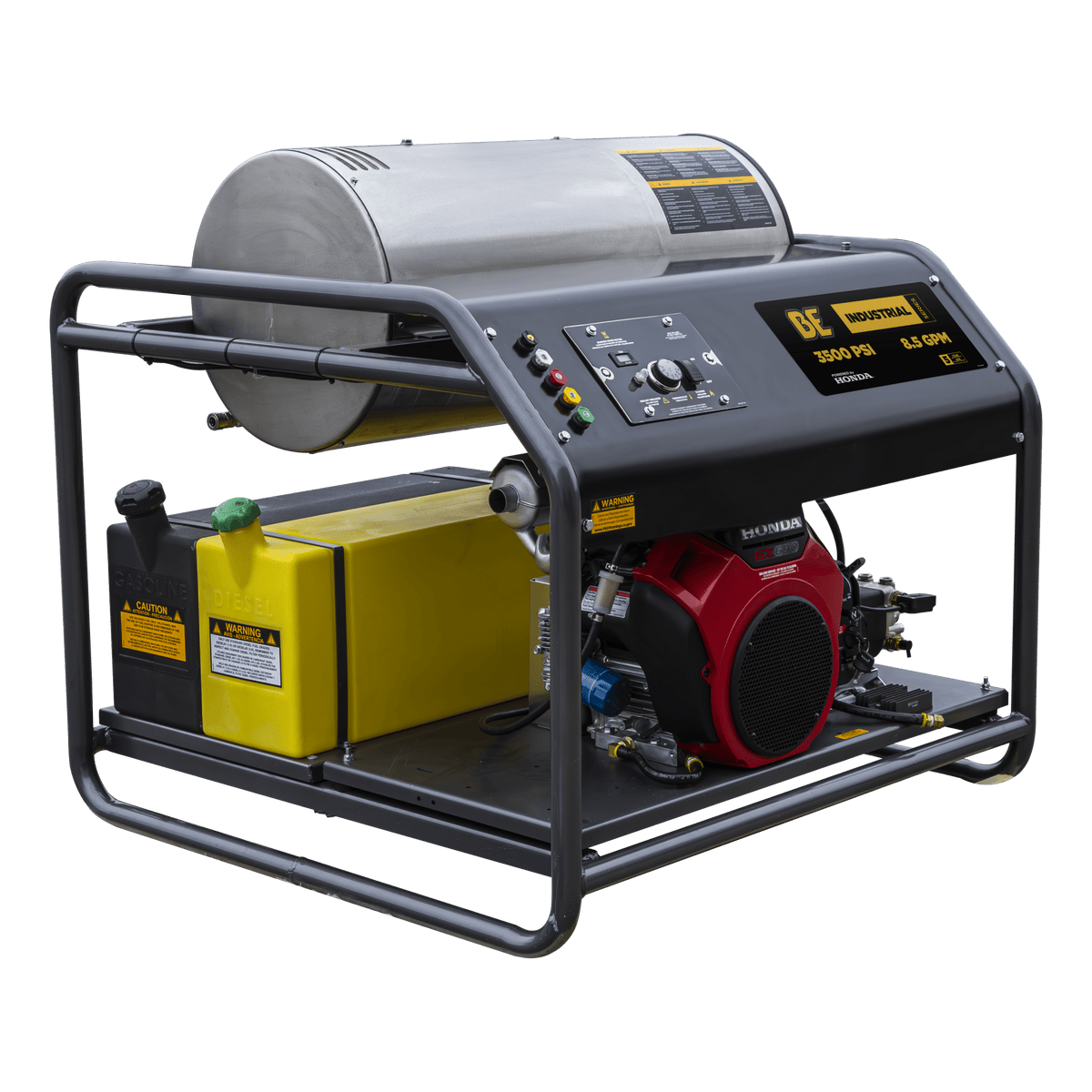 3500 PSI 8.5 GPM Gas Belt Drive Diesel Fired Truck Mount Hot Water Pressure Washer with Triplex Pump