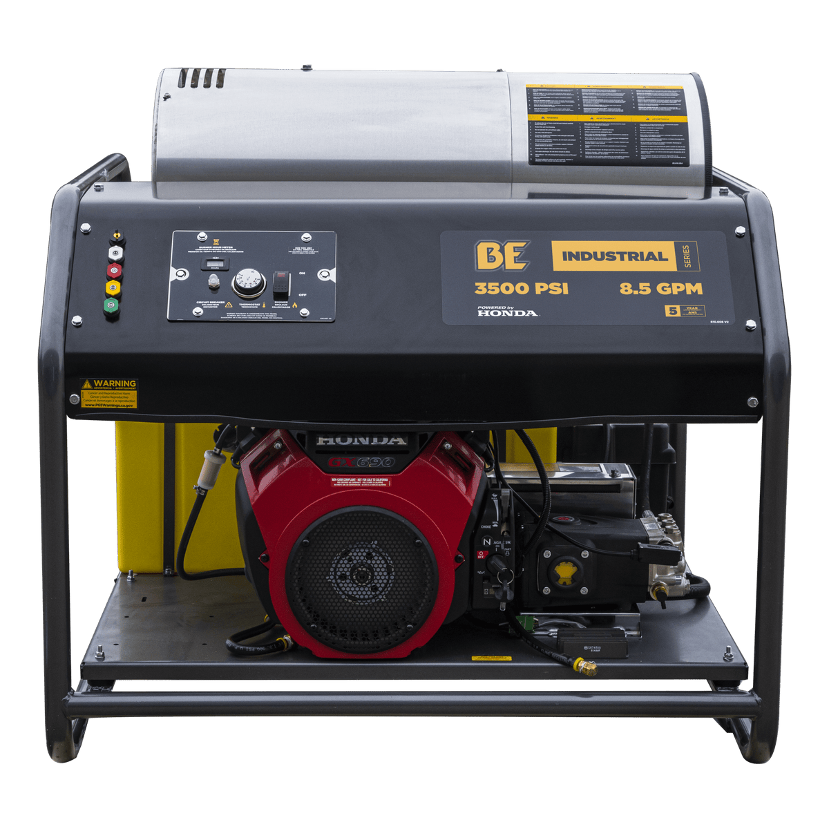 3500 PSI 8.5 GPM Gas Belt Drive Diesel Fired Truck Mount Hot Water Pressure Washer with Triplex Pump