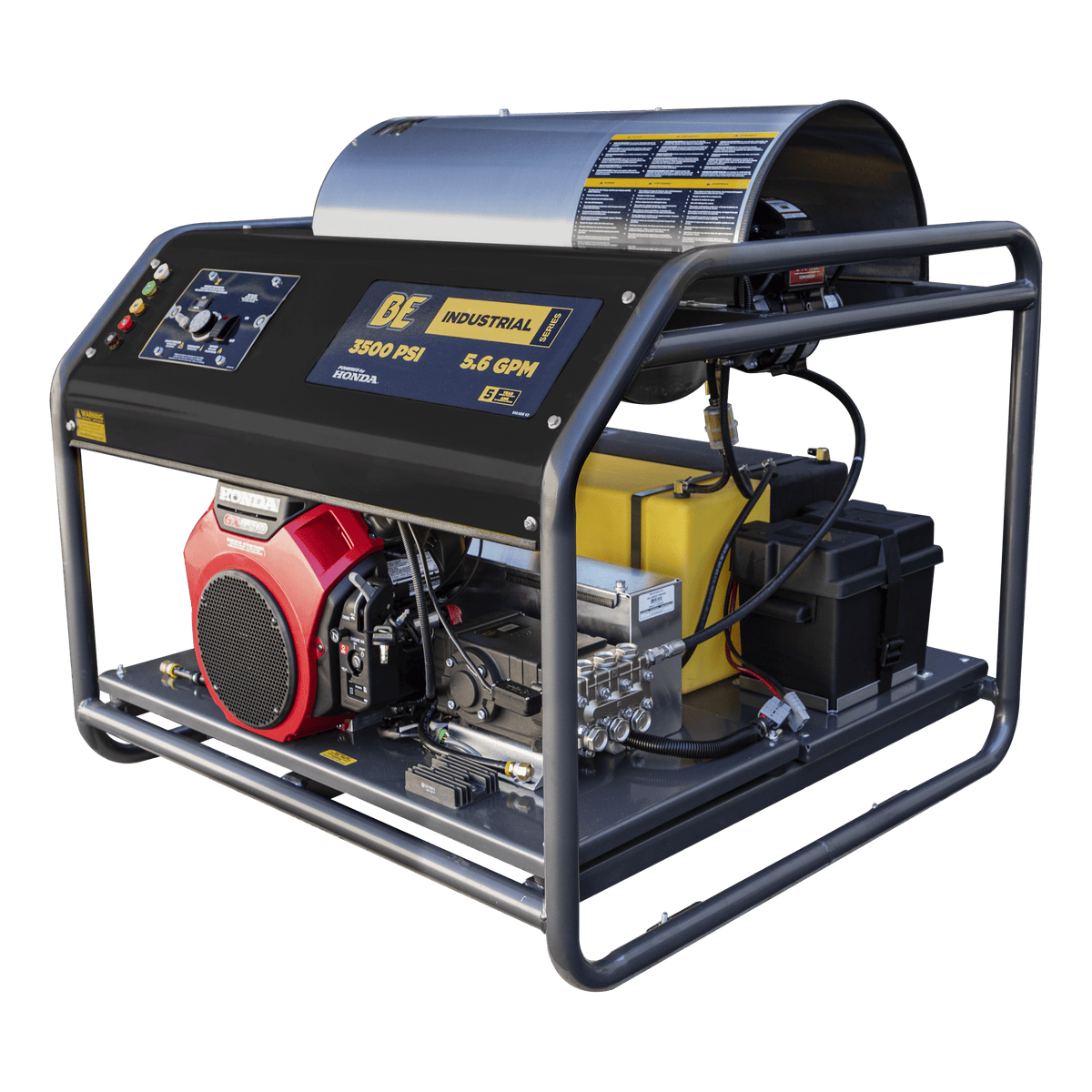 3500 PSI 5.6 GPM Gas Belt Drive Diesel Fired Truck Mount Hot Water Pressure Washer with Triplex Pump
