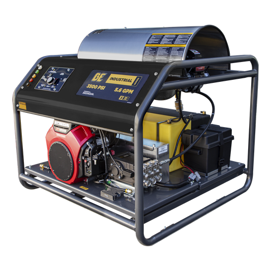 3500 PSI 5.6 GPM Gas Belt Drive Diesel Fired Truck Mount Hot Water Pressure Washer with Triplex Pump