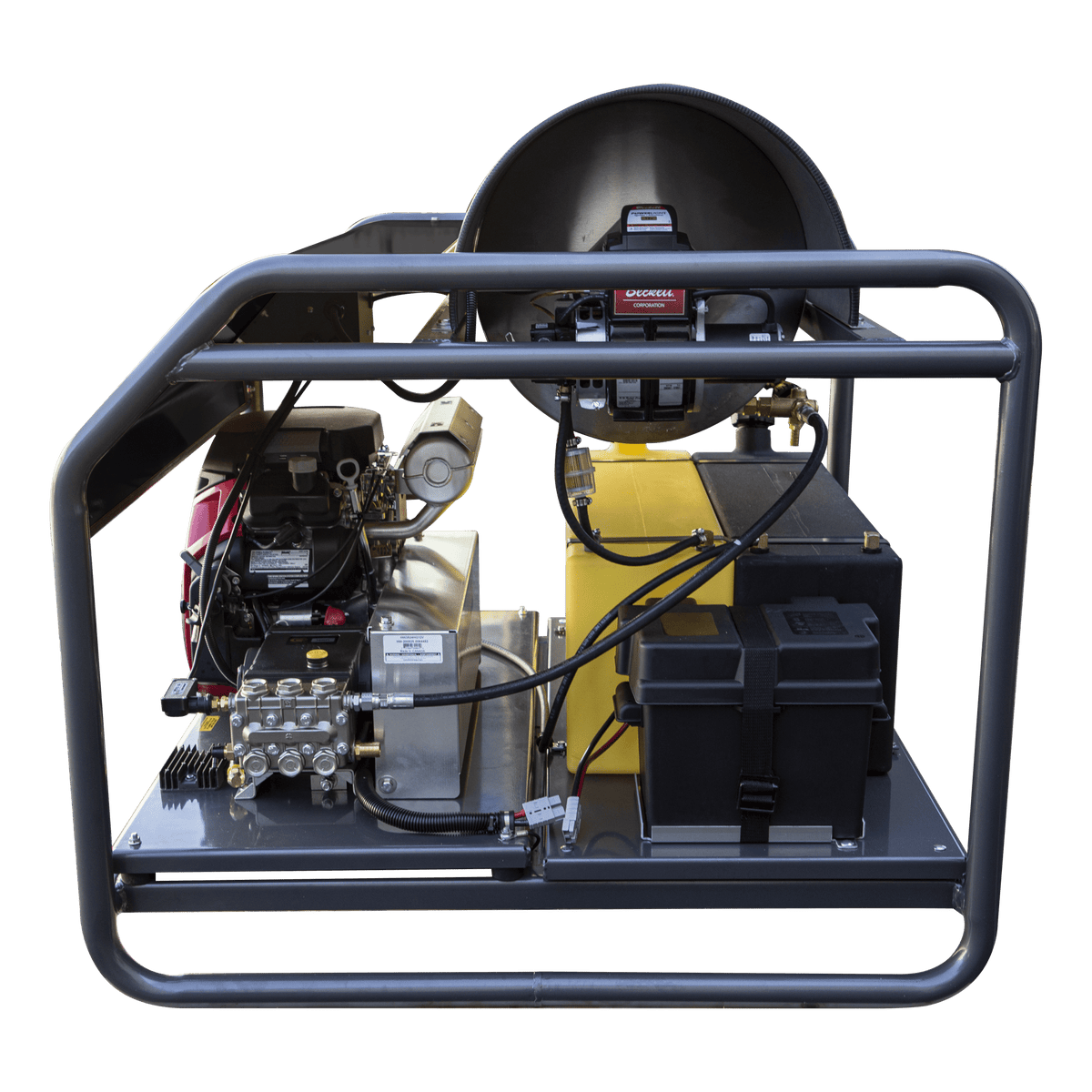 3500 PSI 5.6 GPM Gas Belt Drive Diesel Fired Truck Mount Hot Water Pressure Washer with Triplex Pump