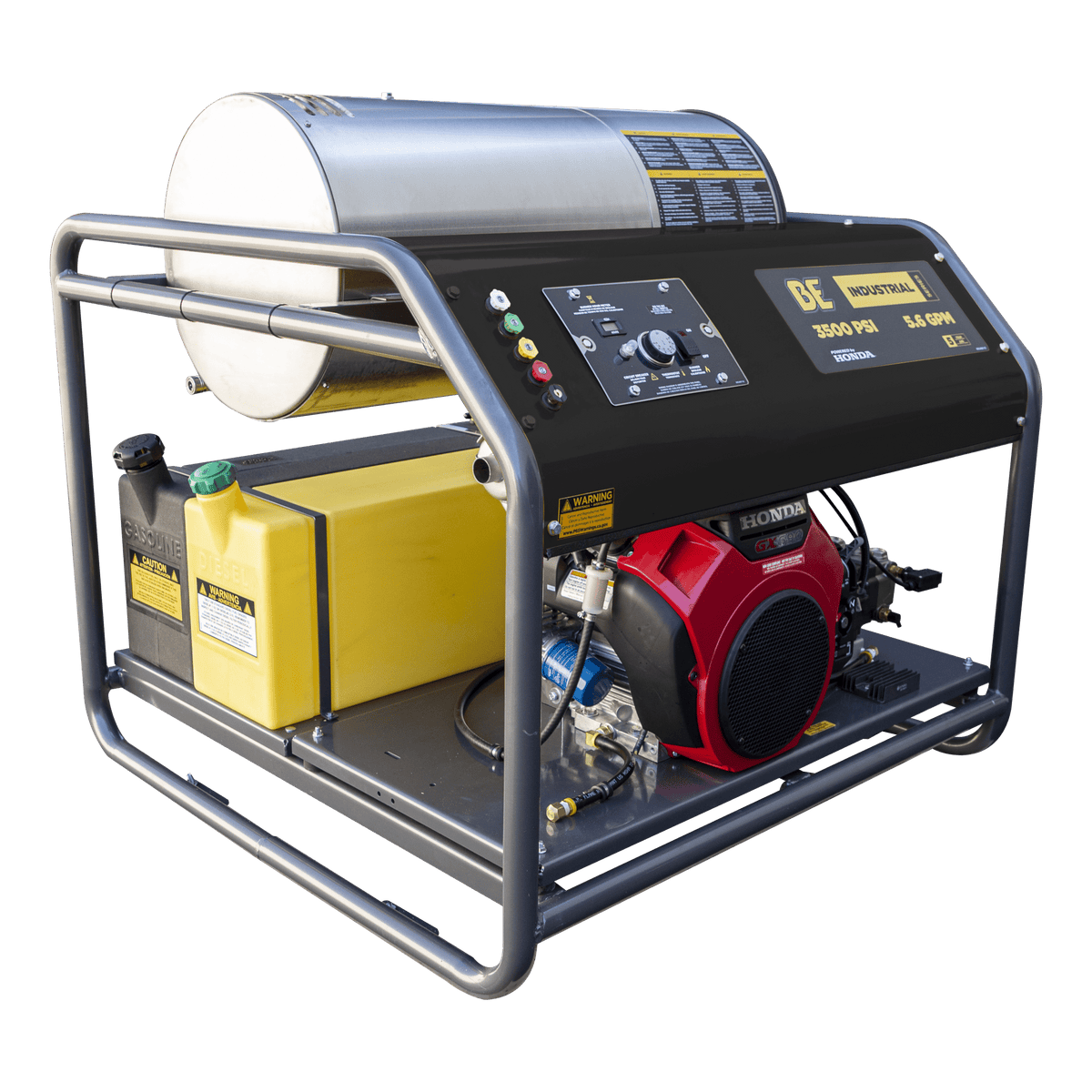 3500 PSI 5.6 GPM Gas Belt Drive Diesel Fired Truck Mount Hot Water Pressure Washer with Triplex Pump