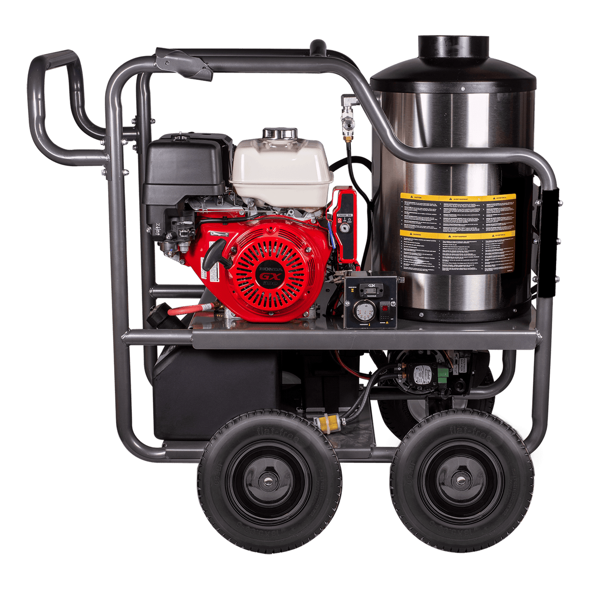 4000 PSI 4.2 GPM Gas Direct Drive Diesel Fired Hot Water Pressure Washer with Triplex Pump