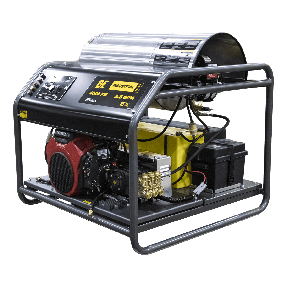 4000 PSI 5.5 GPM Gas Belt Drive Diesel Fired Truck Mount Hot Water Pressure Washer with Triplex Pump