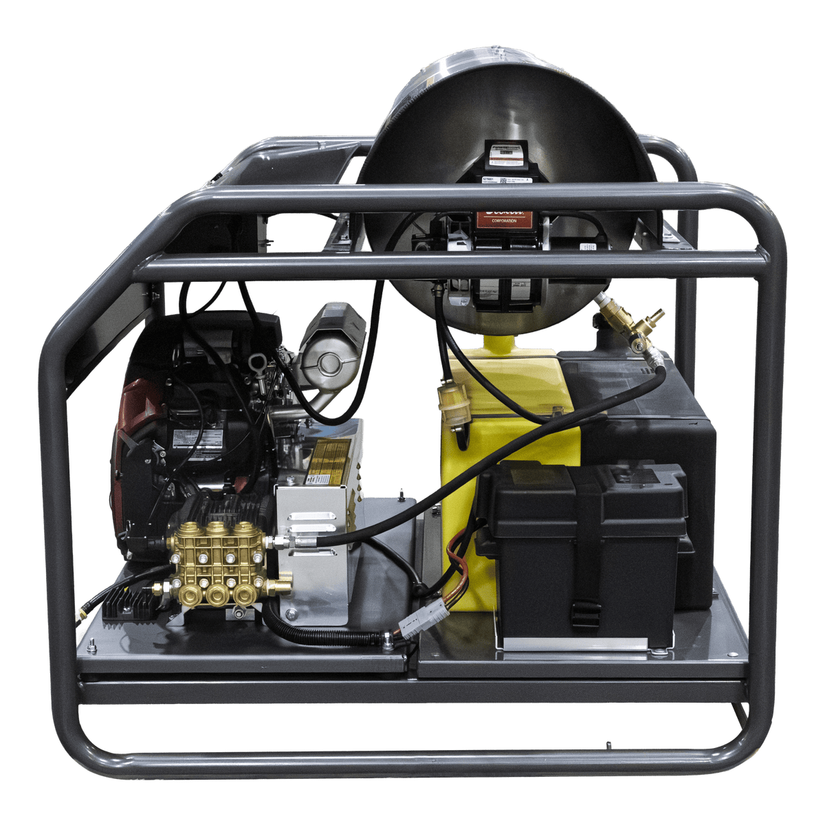 4000 PSI 5.5 GPM Gas Belt Drive Diesel Fired Truck Mount Hot Water Pressure Washer with Triplex Pump