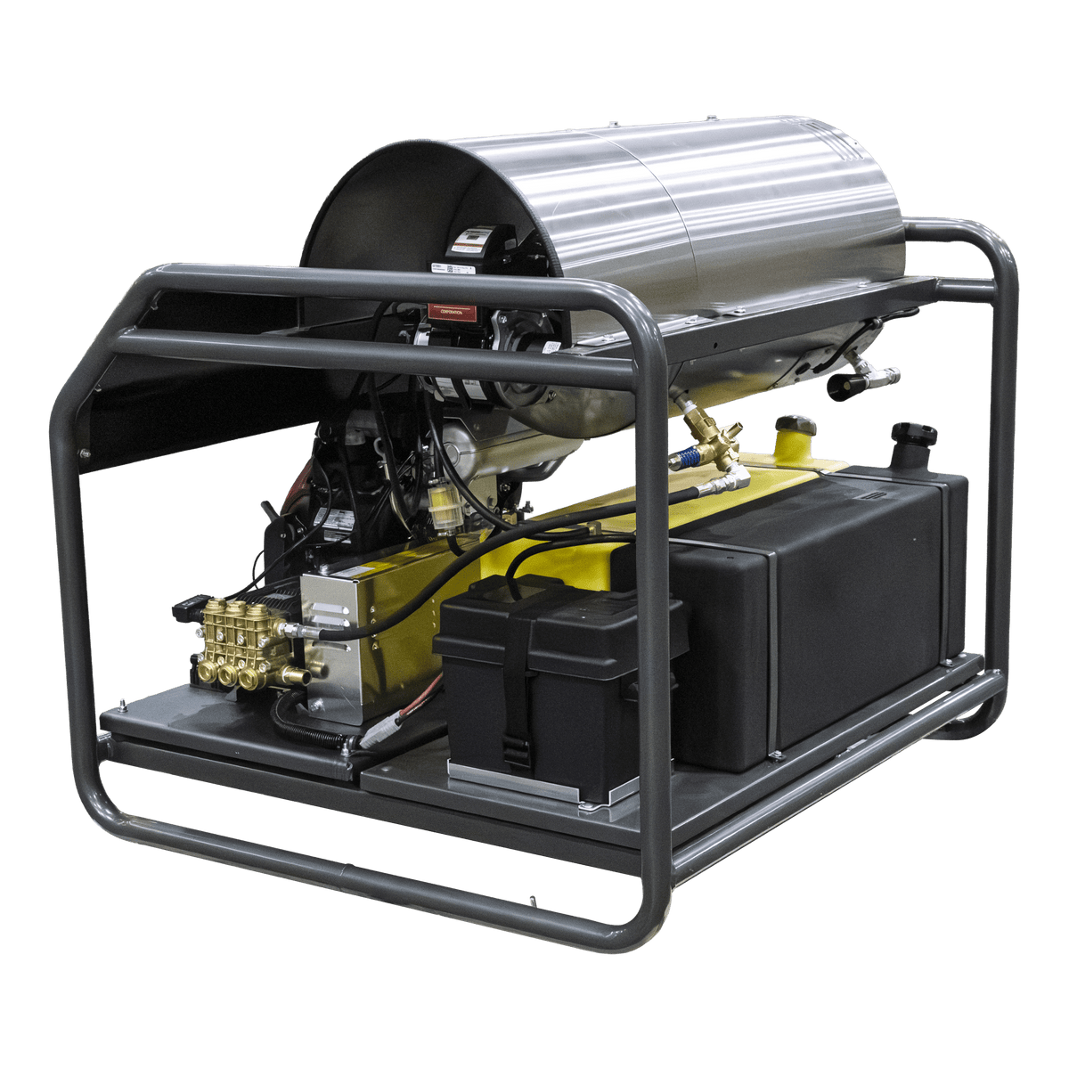 4000 PSI 5.5 GPM Gas Belt Drive Diesel Fired Truck Mount Hot Water Pressure Washer with Triplex Pump