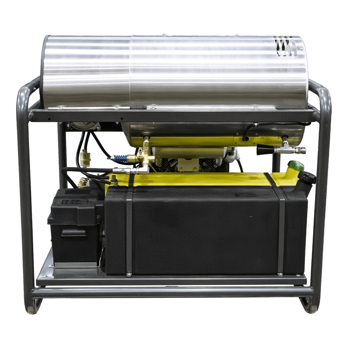 4000 PSI 5.5 GPM Gas Belt Drive Diesel Fired Truck Mount Hot Water Pressure Washer with Triplex Pump