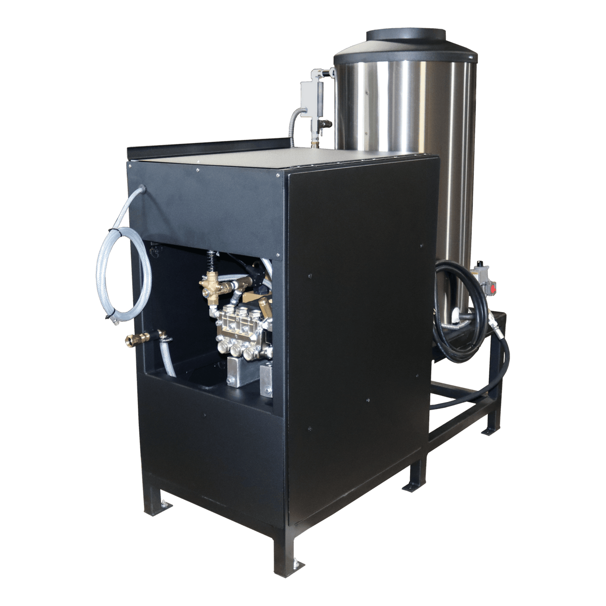 2300 PSI 4.0 GPM Electric Drive Natural Gas or Liquid Propane Fired Hot Water Pressure Washer with Triplex Pump