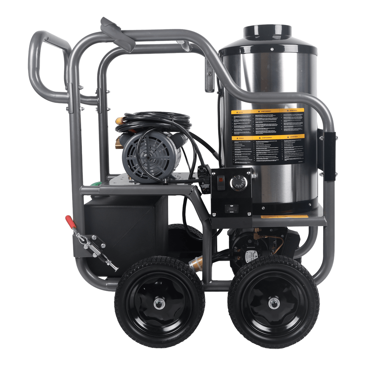 1500 PSI 2.0 GPM Electric Direct Drive Diesel Fired Hot Water Pressure Washer with Triplex Pump