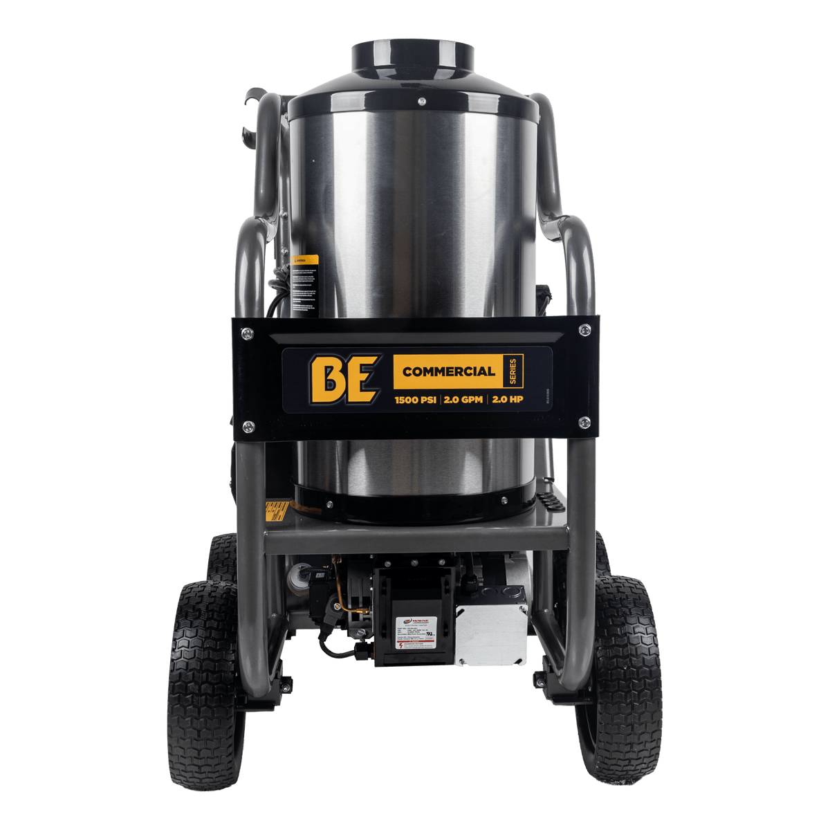 1500 PSI 2.0 GPM Electric Direct Drive Diesel Fired Hot Water Pressure Washer with Triplex Pump