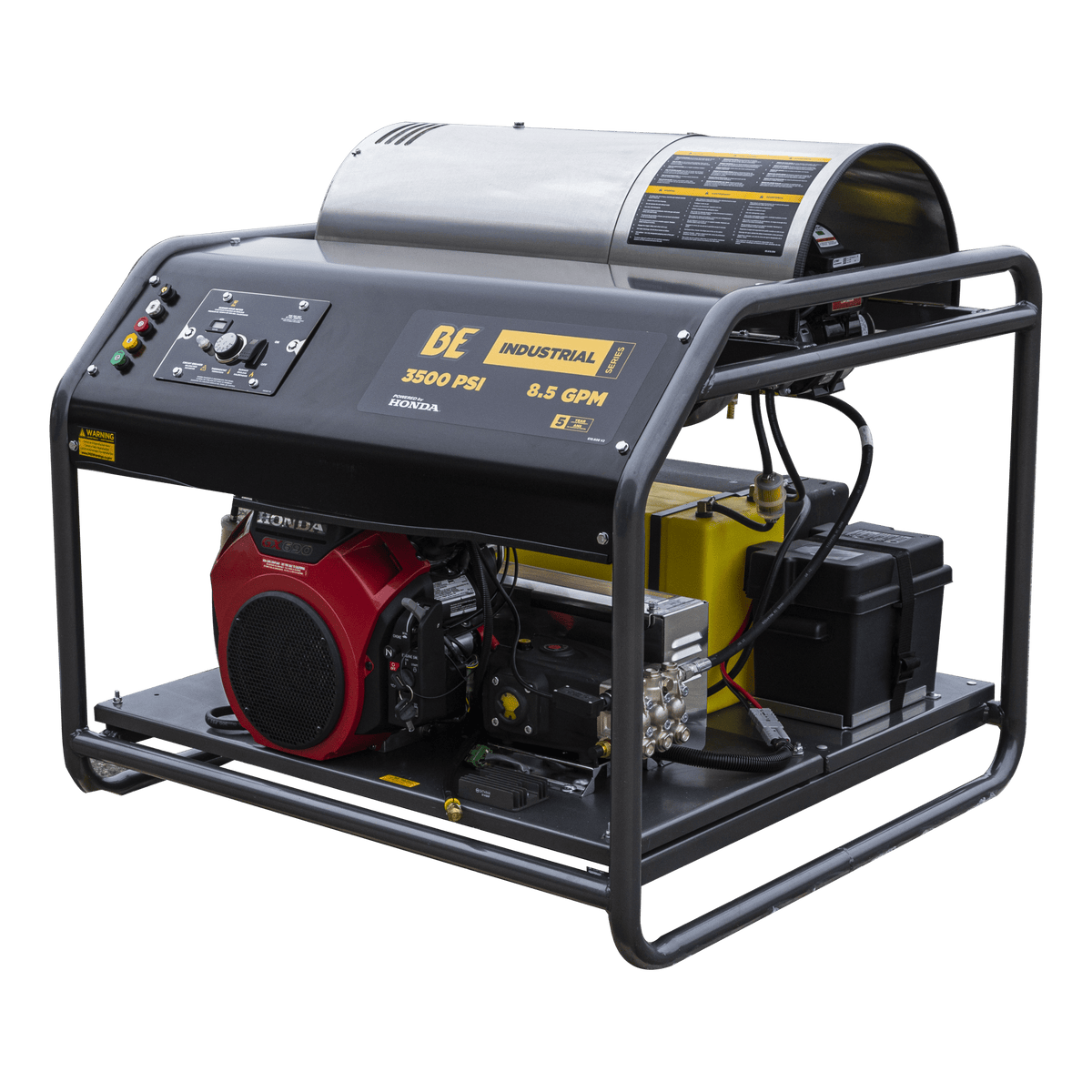 3500 PSI 8.5 GPM Gas Belt Drive Diesel Fired Truck Mount Hot Water Pressure Washer with Triplex Pump