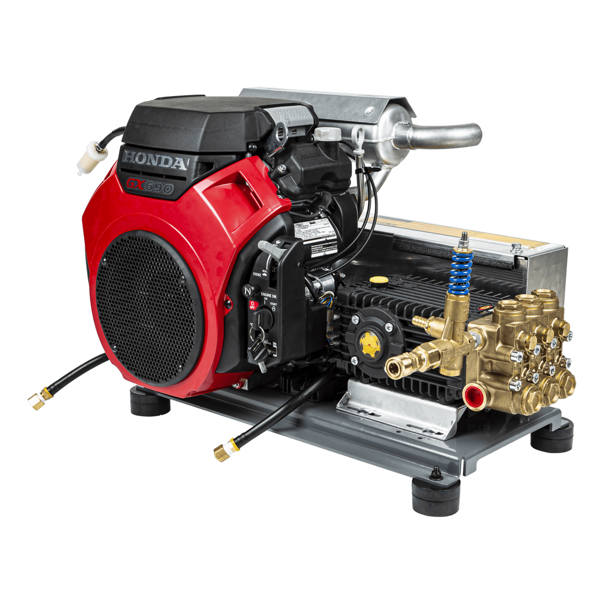 4000 PSI 8.2 GPM Cold Water Gas Pressure Washer Honda GX690 Electric Start, Belt Drive, General Triplex Pump, Mount Truck or 