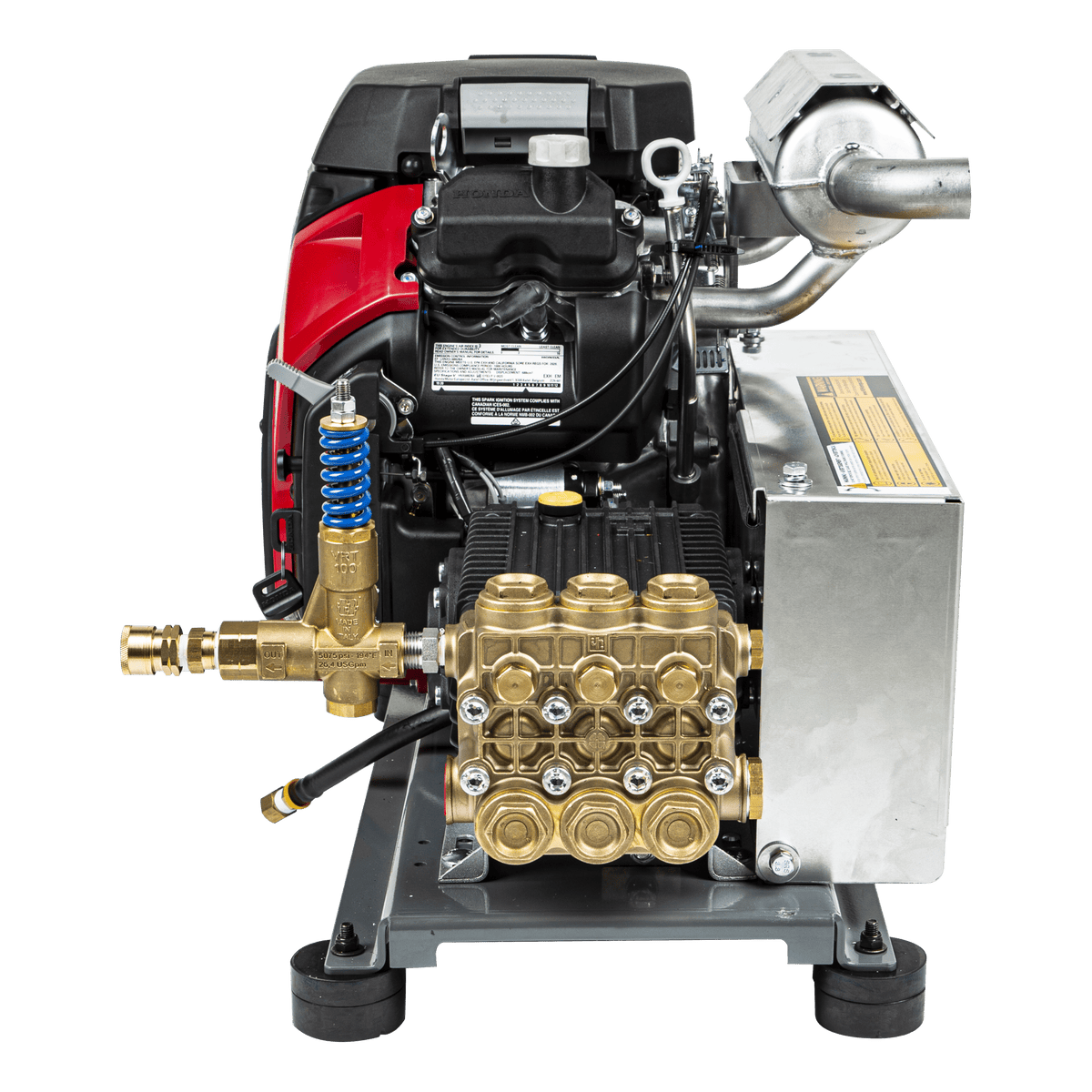 4000 PSI 8.2 GPM Cold Water Gas Pressure Washer Honda GX690 Electric Start, Belt Drive, General Triplex Pump, Mount Truck or 