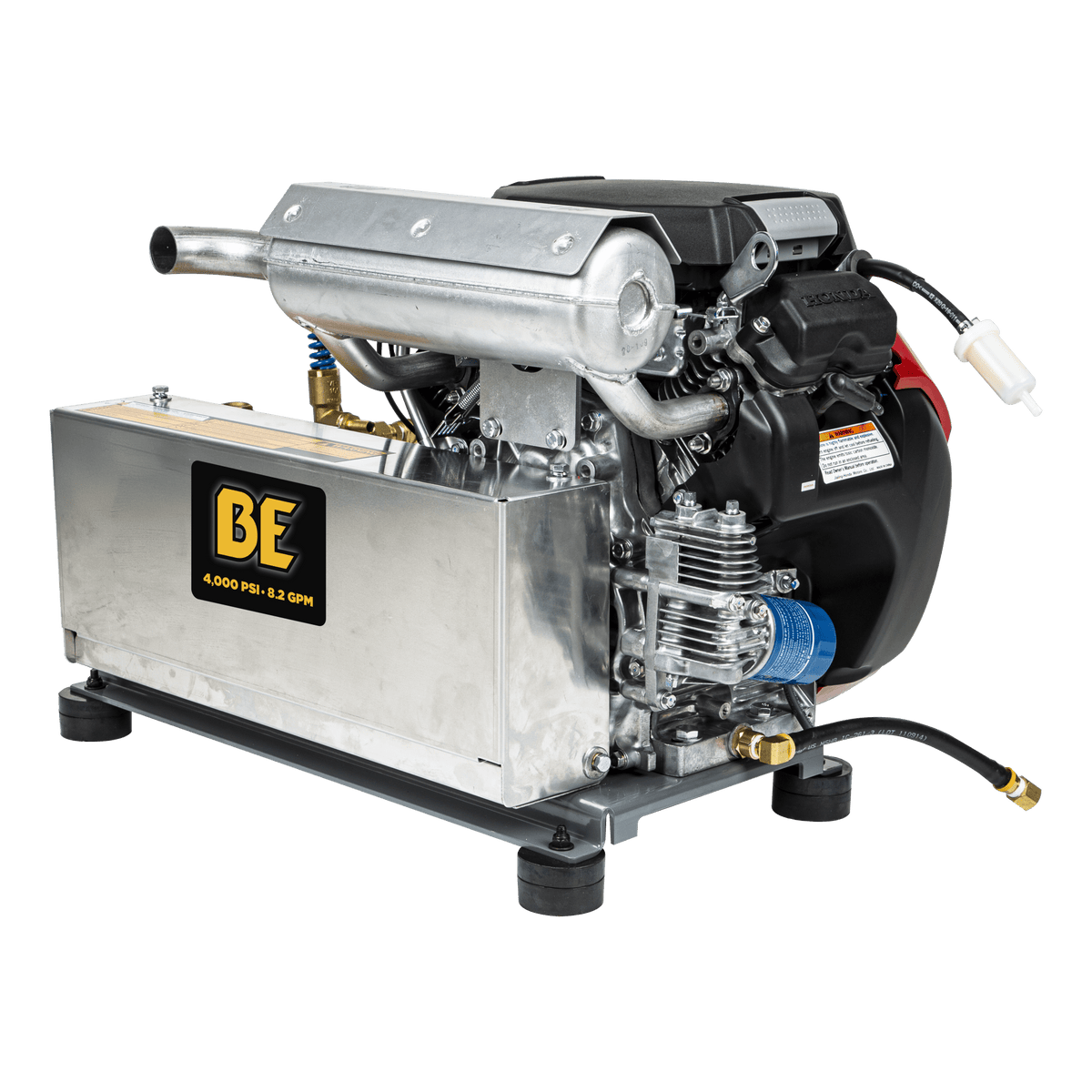 4000 PSI 8.2 GPM Cold Water Gas Pressure Washer Honda GX690 Electric Start, Belt Drive, General Triplex Pump, Mount Truck or 