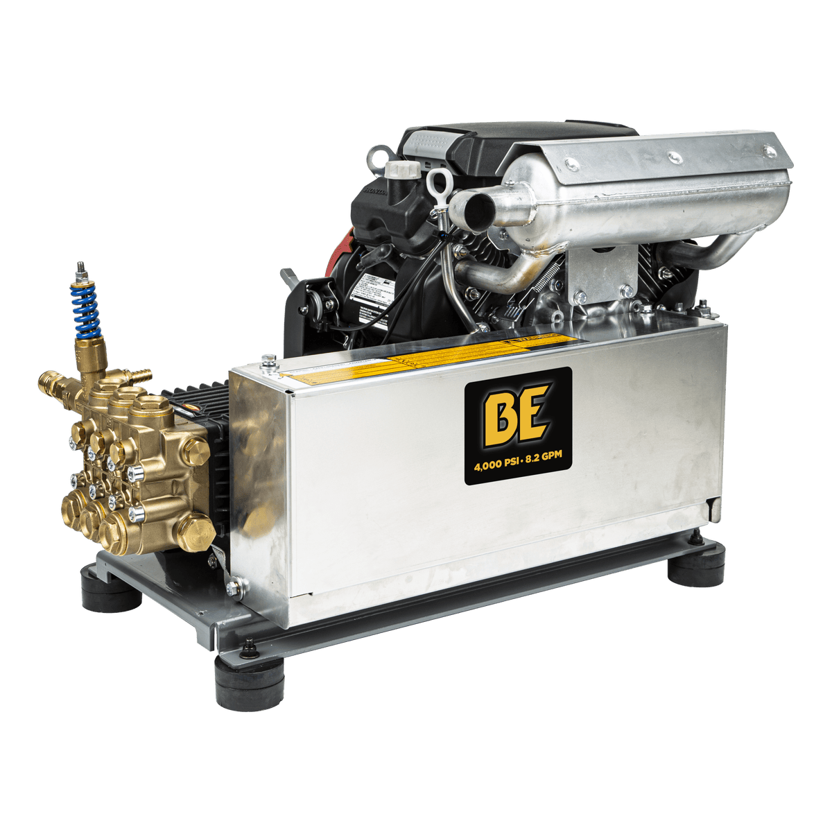 4000 PSI 8.2 GPM Cold Water Gas Pressure Washer Honda GX690 Electric Start, Belt Drive, General Triplex Pump, Mount Truck or 