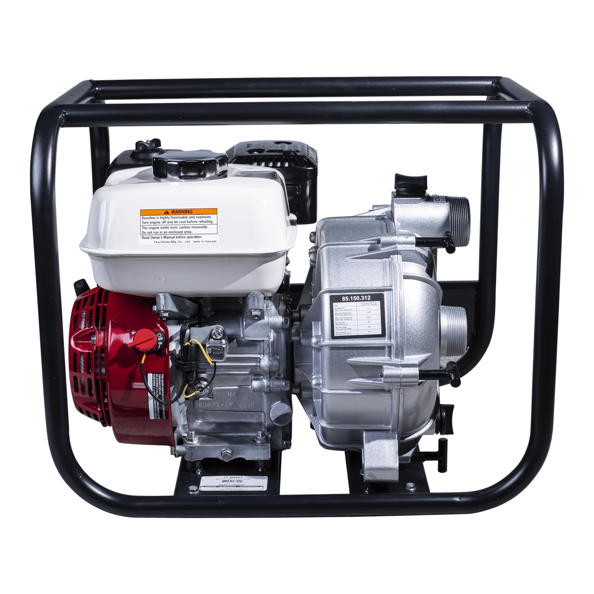 2" Semi Trash Pump 158 GPM 33 PSI with Honda GX200 Engine