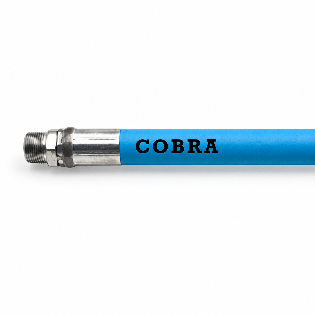 3/4" Cobra Sewer Cleaning Hose, 3000 PSI (Blue)
