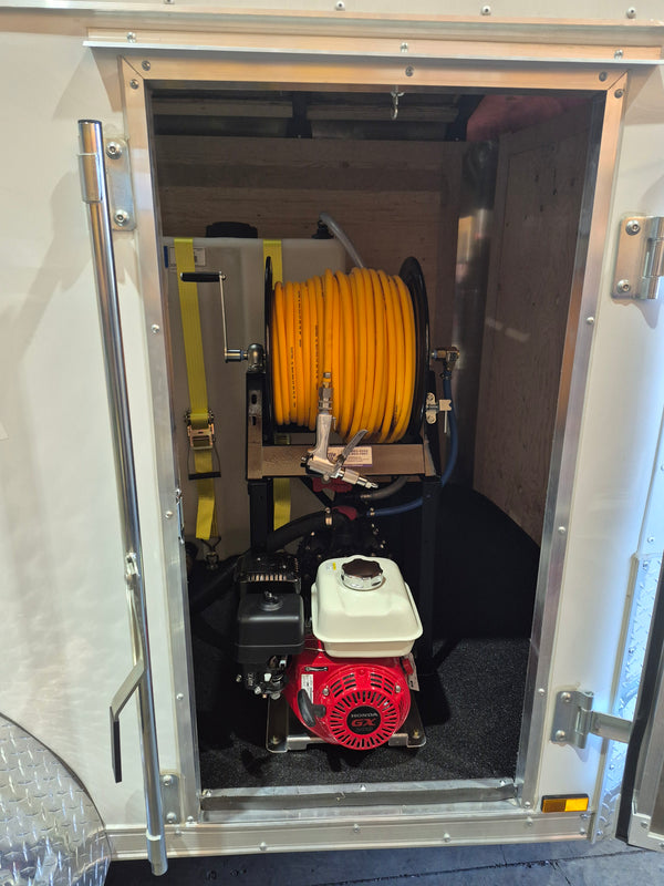 Seattle Pump Custom Built Soft Wash System Mounted in Enclosed Trailer