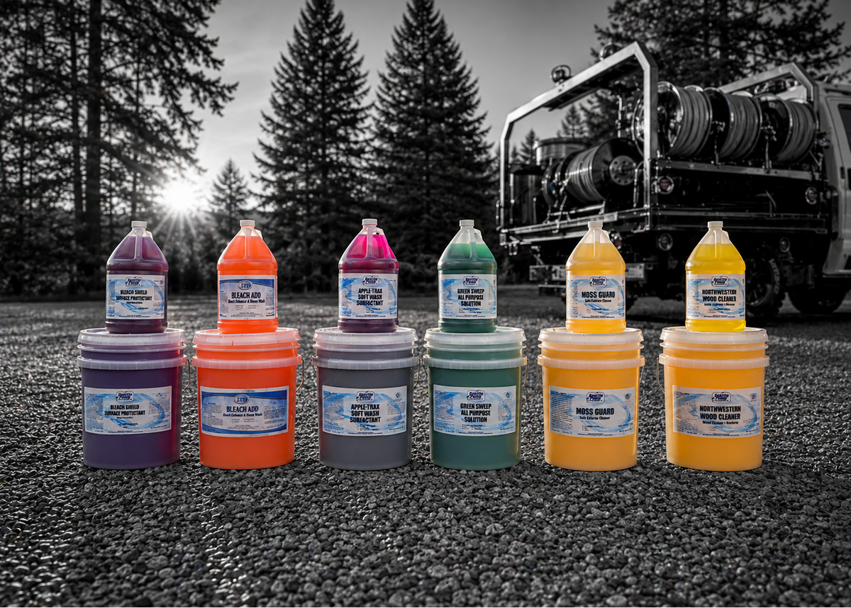 Soft Wash Surfactants and Bleach Color Pop Image